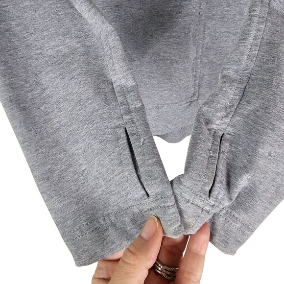 Lululemon Belle Wrap Gray Snap Jacket 4 Cotton Blend Stretch French Terry Active - Picture 10 of 10